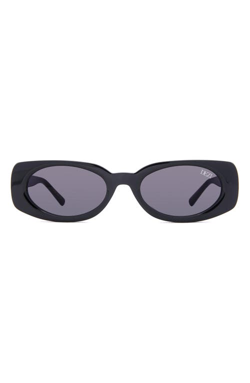 Shop Dezi Booked 52mm Rectangular Sunglasses In Black/dark Smoke