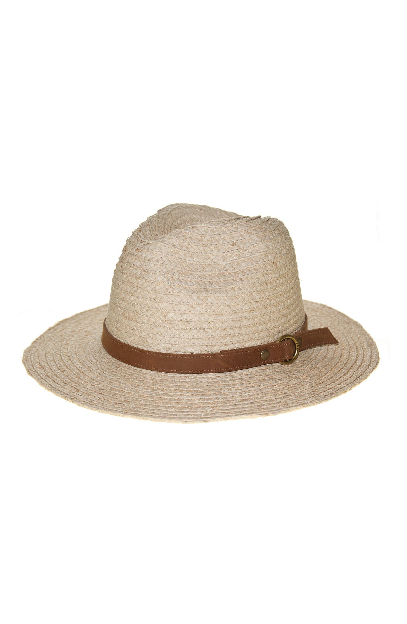 Frye Solid Raffia Harness Woven Hat In Natural