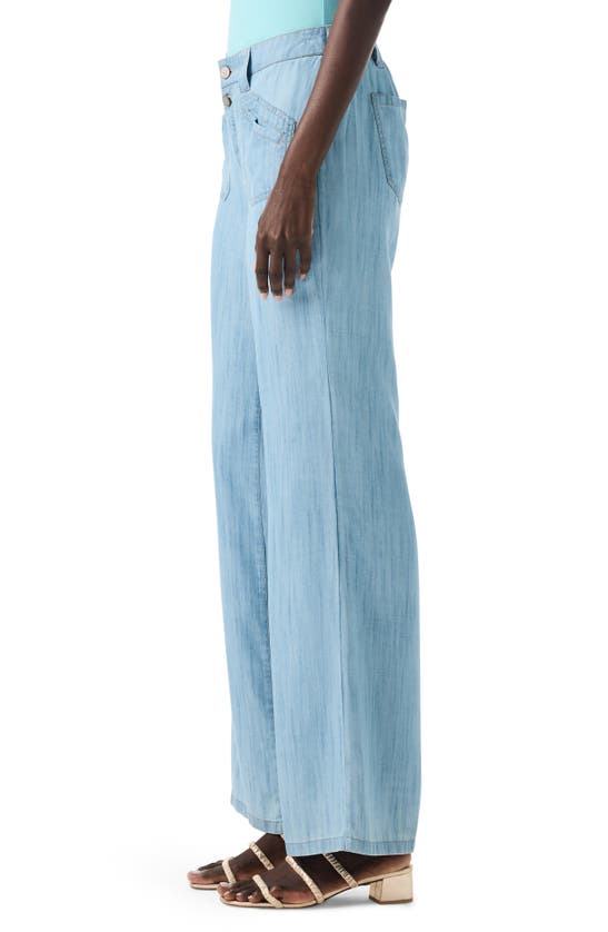 Shop Nic + Zoe Nic+zoe Drapey Wide Leg Jeans In Mid Wash