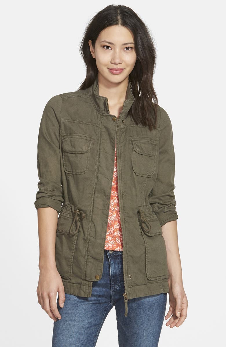 Lucky Brand 'Core' Cotton & Linen Blend Military Jacket | Nordstrom
