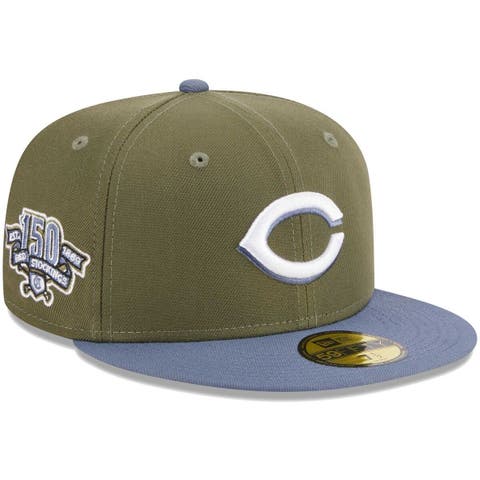New Era Men's New Era Navy Cincinnati Reds Cooperstown Collection Lava  Undervisor 59FIFTY Fitted Hat