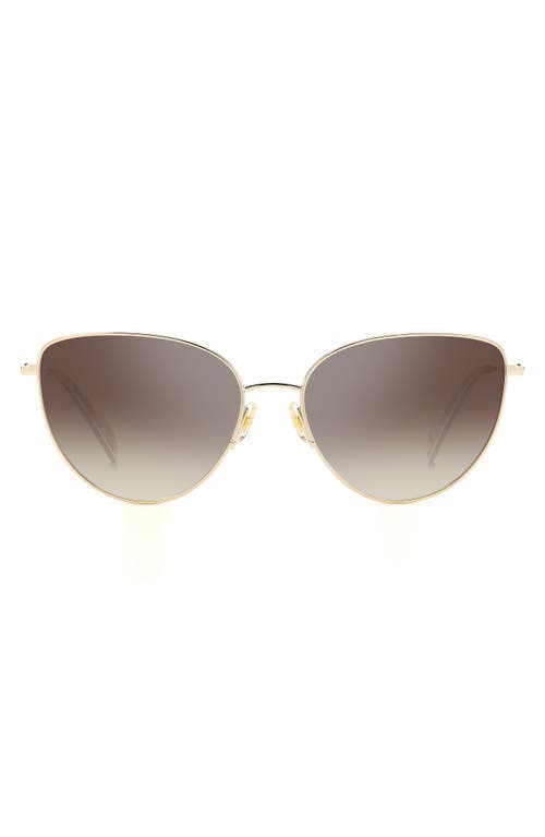 Kate Spade New York 55mm hailey/g/s cat eye sunglasses in Gold/Brown at Nordstrom