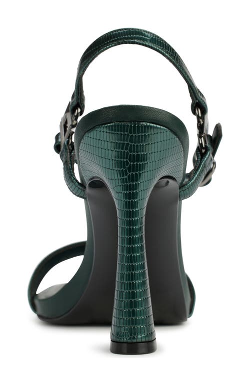 Karl Lagerfeld Cybil Ankle Strap Dress Sandals In Forest Green