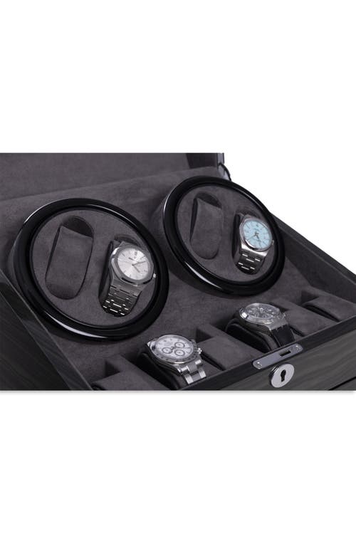 Shop Bey-berk Daytona 4-watch Winder & Case In Grey