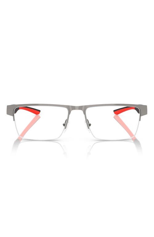 Scuderia Ferrari X 57mm Rectangular Optical Glasses In Gunmetal