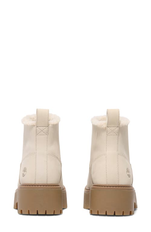 Timberland Stone Street Faux Fur Lined Bootie In Natural Nubuck