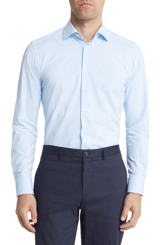 Eton Slim Fit Stretch Dress Shirt In Light/ Pastel Blue