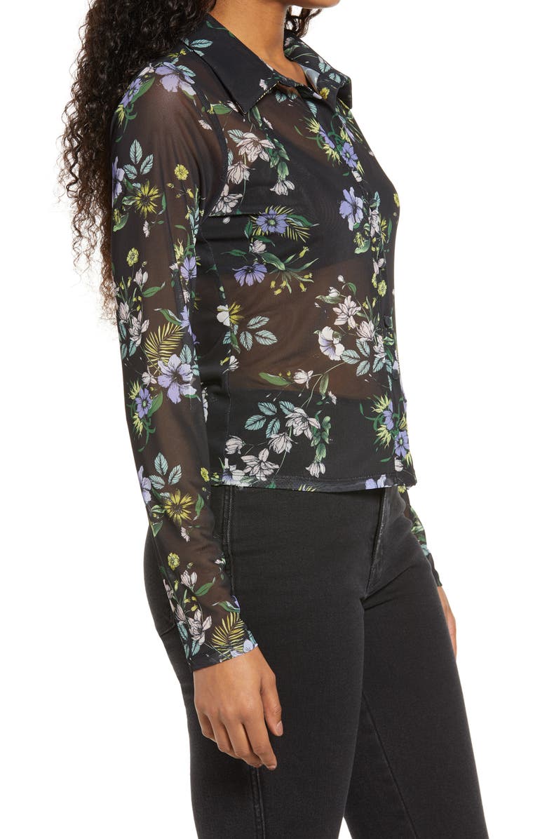 AFRM Zayne Floral Button-Up Blouse, Alternate, color, 