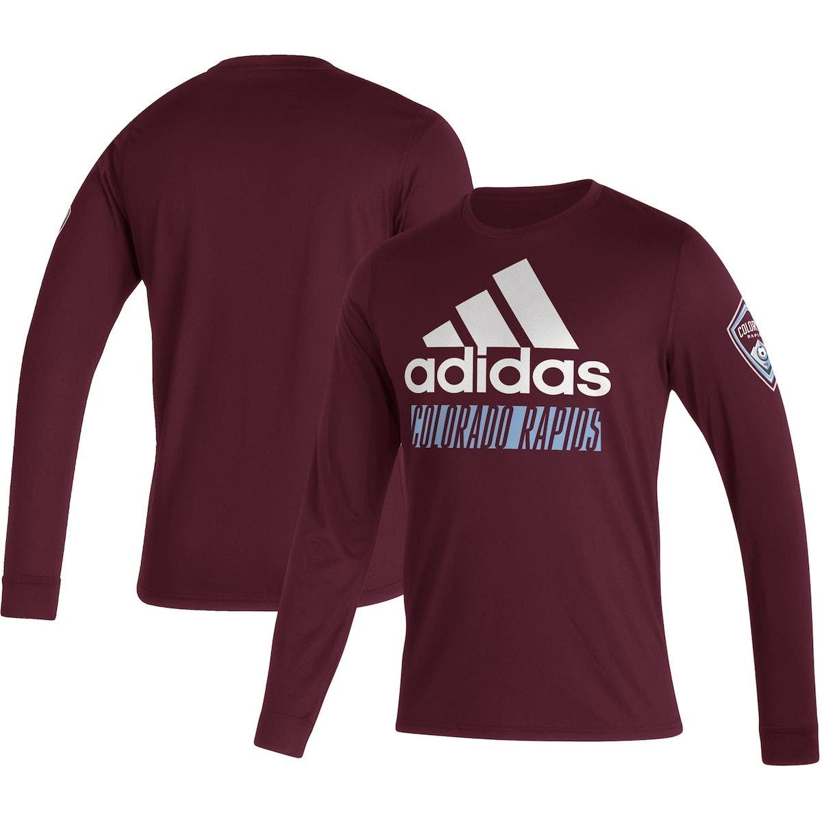 adidas maroon long sleeve