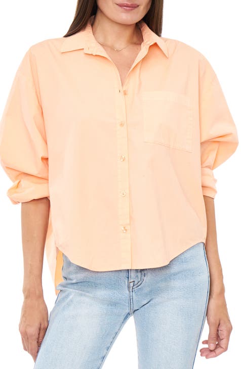 Sloane High-Low Stretch Cotton Shirt