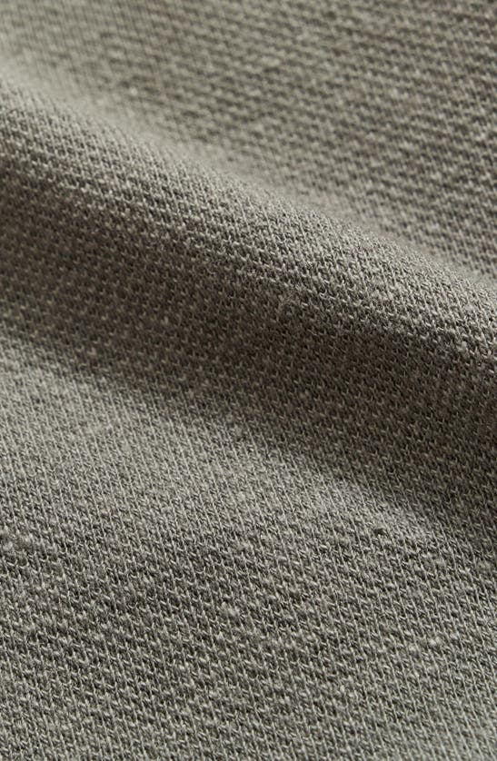 Shop Billy Reid Short Sleeve Hemp & Cotton Henley In Washed Grey