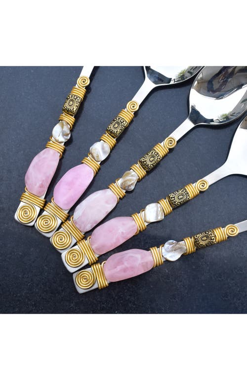Tiramisu 6-piece Serving Spoons In Pink