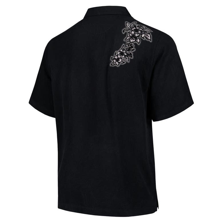 Shop Tommy Bahama Black Cincinnati Bengals Hibiscus Camp Button-up Shirt