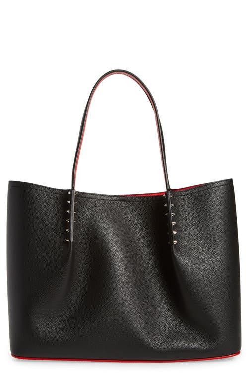 Large Cabarock Calfskin Leather Tote in Black