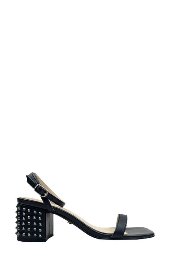 Shop Yosi Samra Diana Ankle Strap Sandal In Black Studs