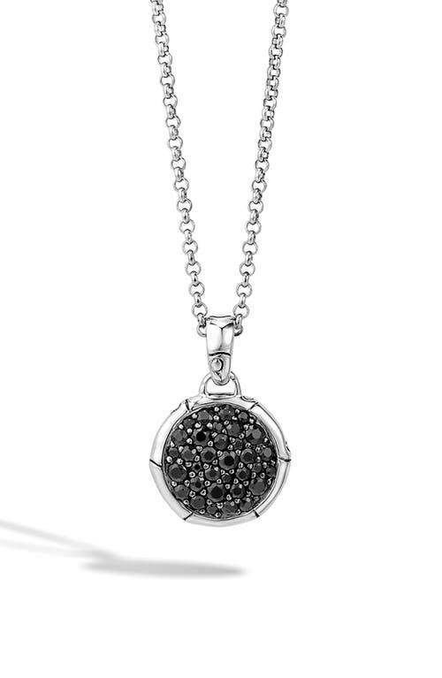 John Hardy 'Bamboo' Small Round Pendant Necklace in Black at Nordstrom, Size 18 In