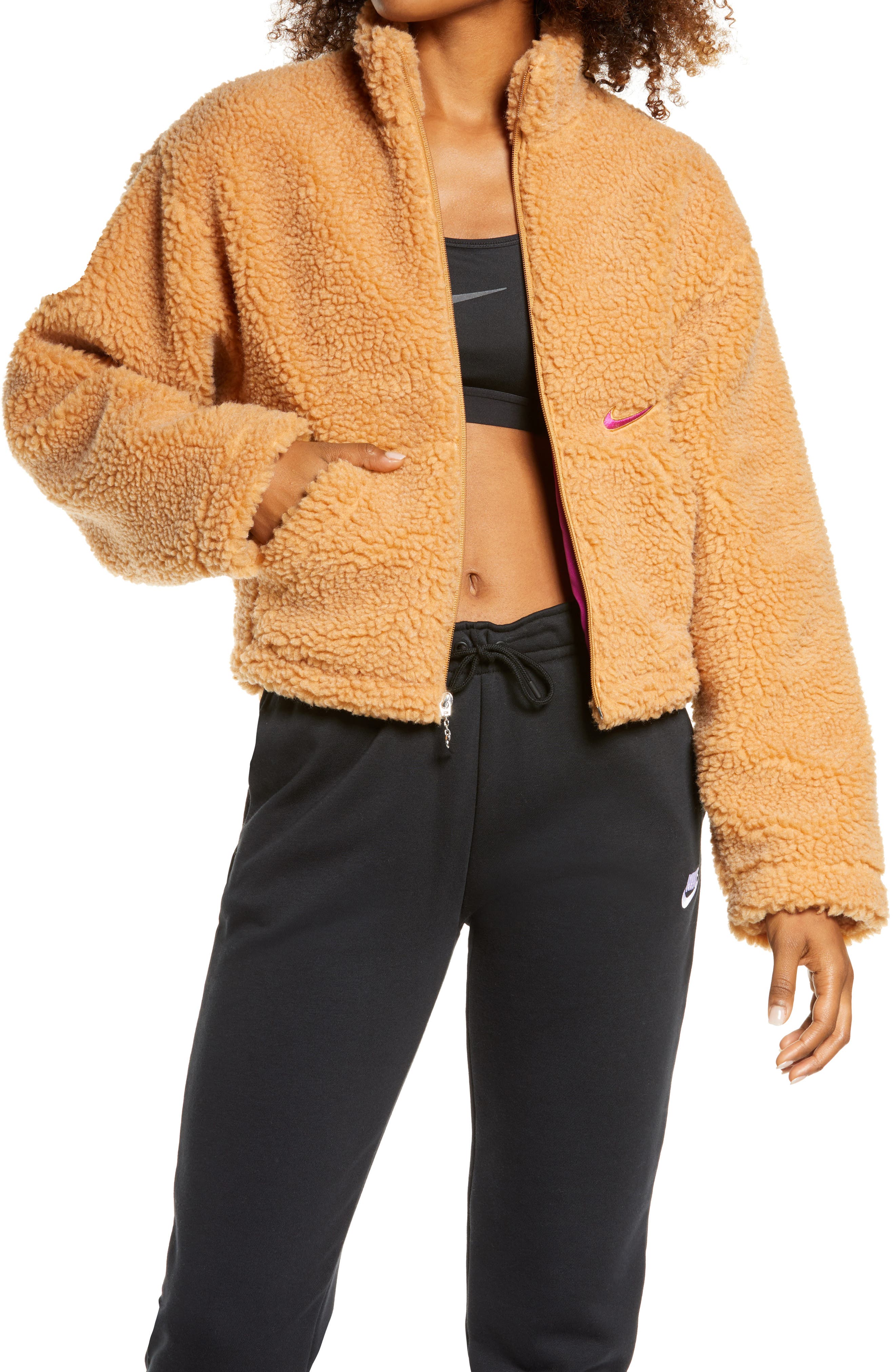 nike fuzzy jacket