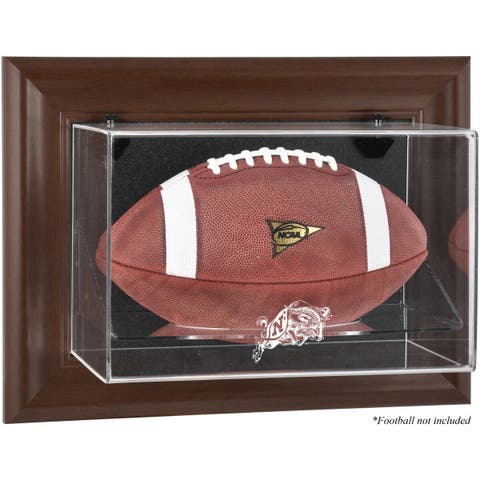 New York Jets Brown Framed Wall-Mountable Mini Helmet Display Case