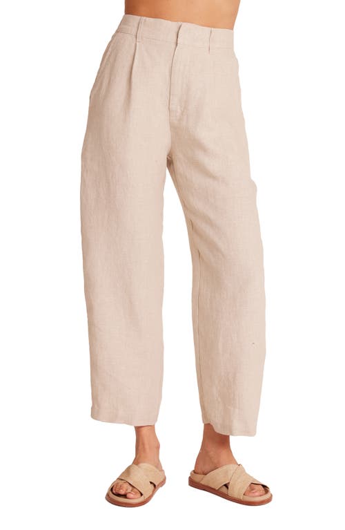 Relaxed Pleat Front Linen Pants in Linen Sand