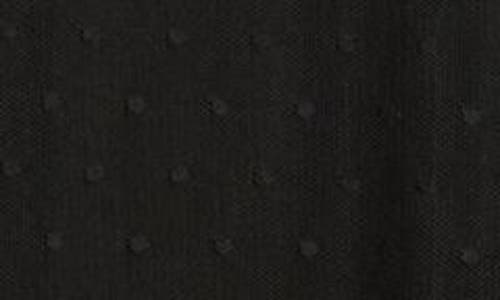 Loveappella Mesh Dot Top In Black