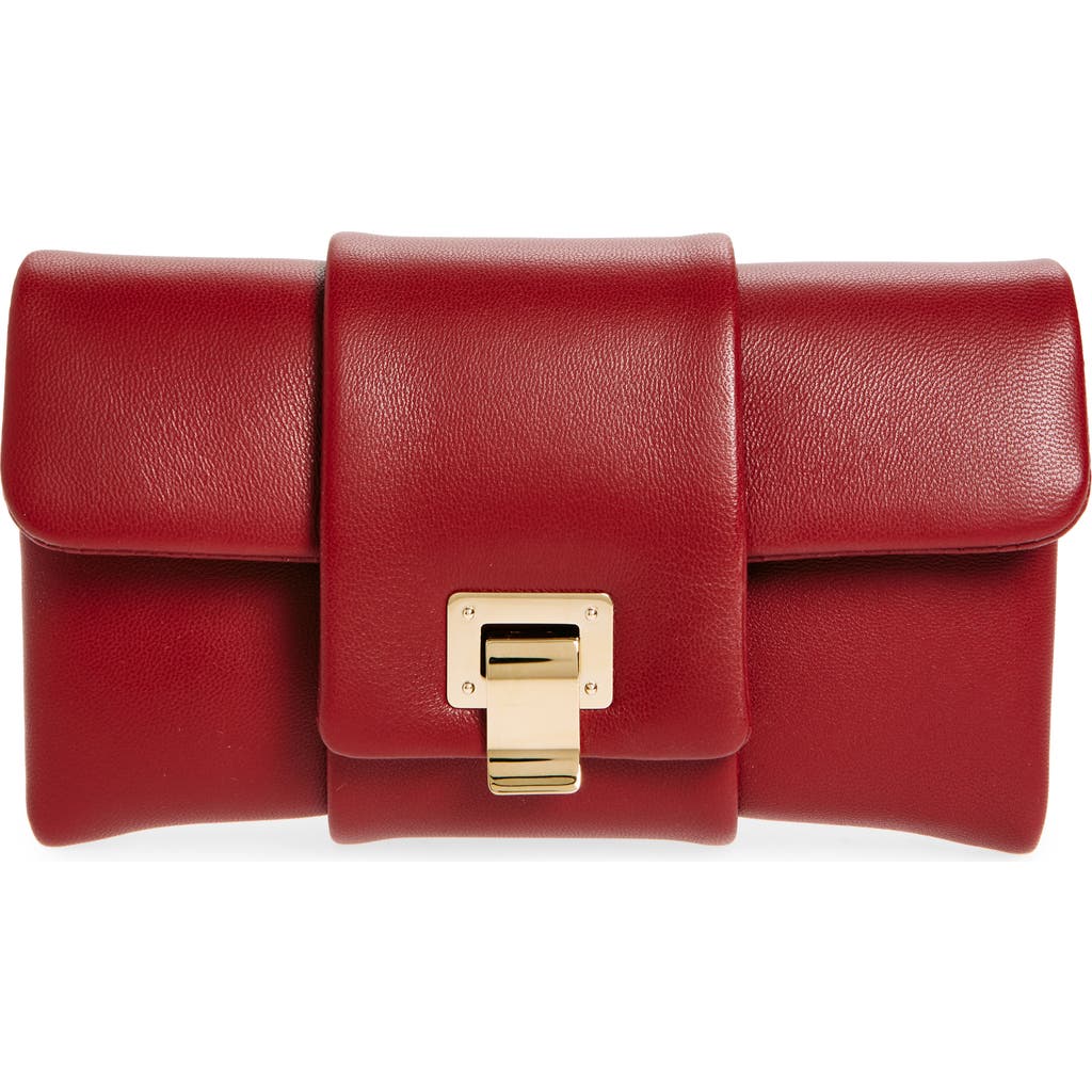 Proenza Schouler Flap Leather Shoulder Bag In Rosewood