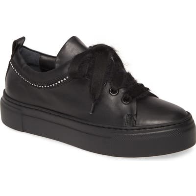 Agl Crystal Embellished Sneaker - Black