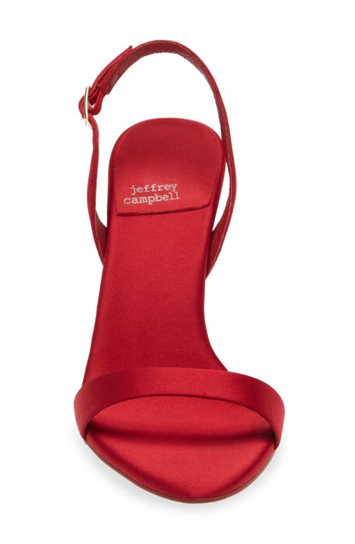 Shop Jeffrey Campbell Go-getter Sandal In Red Satin