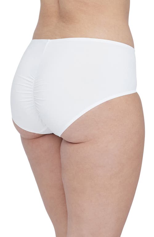 Skarlett Blue Entice Lace Trim Briefs In White/nylon
