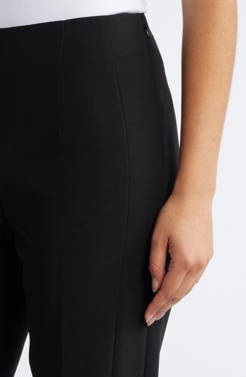 Shop Anne Klein Hollywood Waist Side Zip Straight Leg Pants In Anne Black