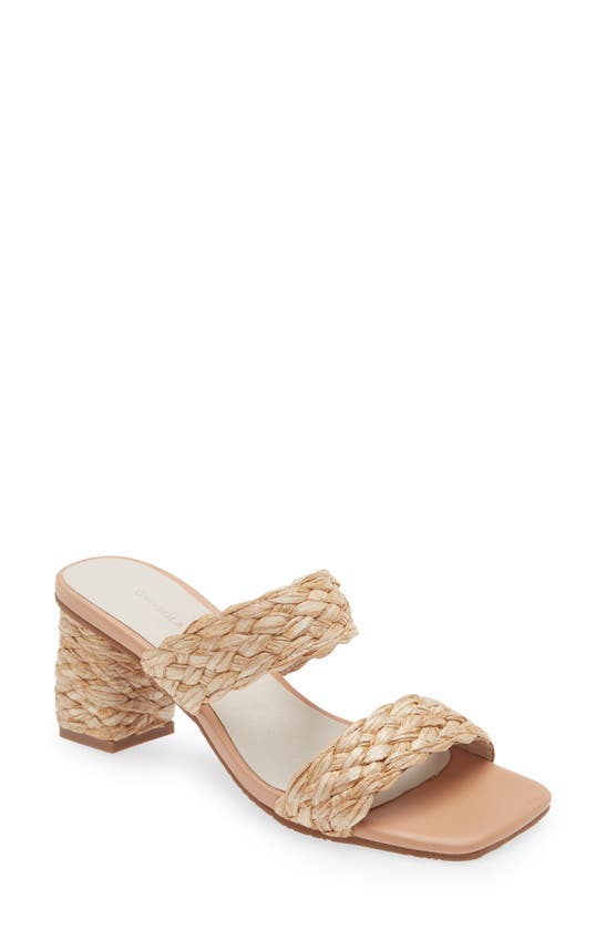 Chocolat Blu Dove Braided Raffia Sandal In Natural Raffia | ModeSens