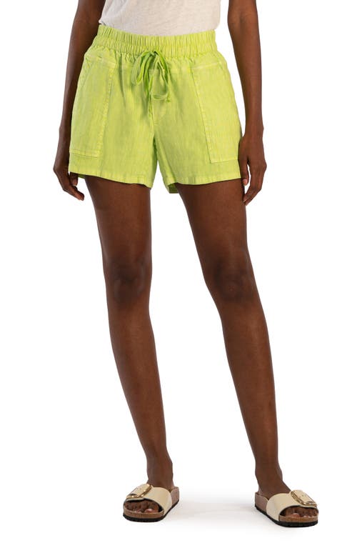 Elastic Waist Shorts in Lime
