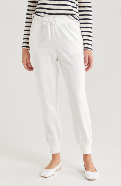 Shop Wyeth Tie Waist Joggers In White