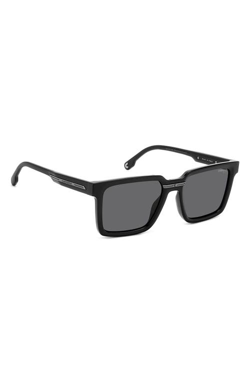 Shop Carrera Eyewear Victory 54mm Polarized Rectangular Sunglasses In Black/gray Polar