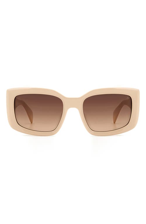Rag & Bone 54mm Gradient Rectangular Sunglasses In Beige/brown Gradient