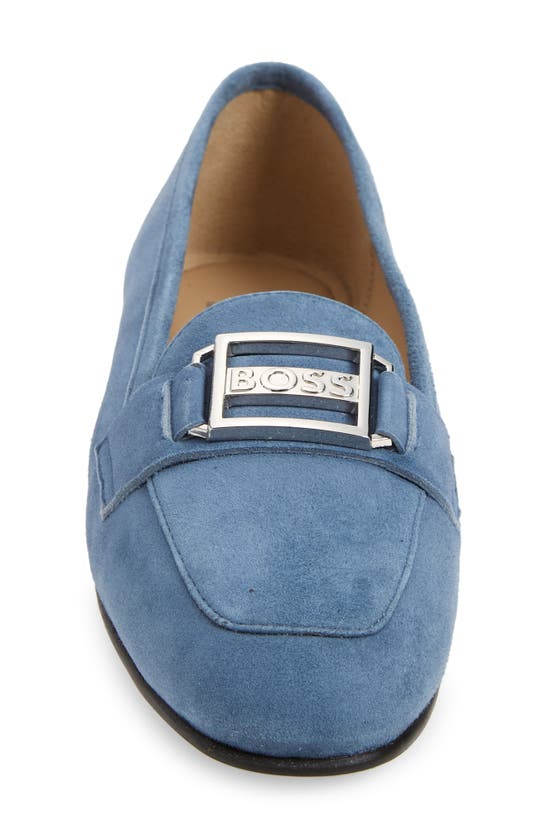 Hugo Boss Maude Moc Toe Loafer In Open Blue | ModeSens