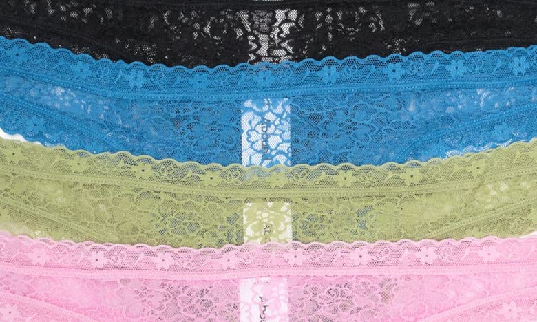 Shop Abound Peyton Assorted 5-pack Lace Thongs In Blue Water Multi