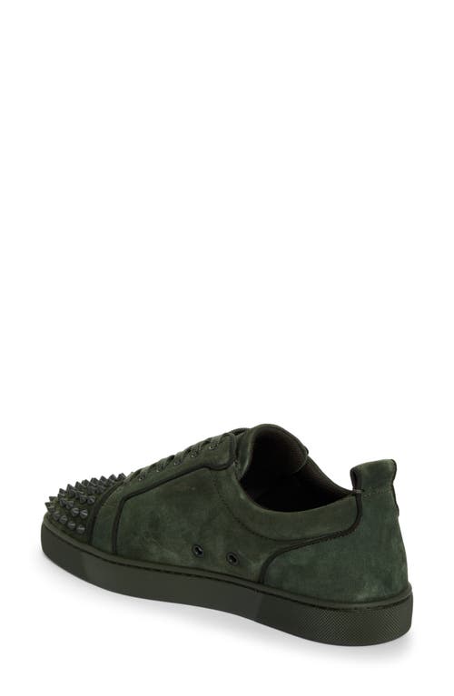 Shop Christian Louboutin Louis Junior Spikes Orlato Suede Sneaker In Tennessee/tennessee