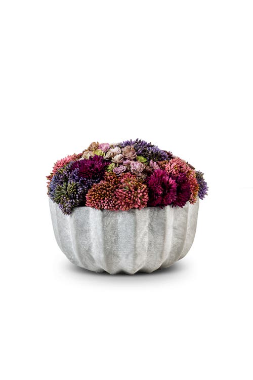 Cocobella Allison Ceramic Sedum Arrangement In Pink