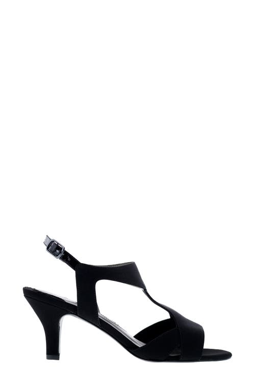 Ros Hommerson Lucky Slingback Kitten Heel Sandal In Black Micro
