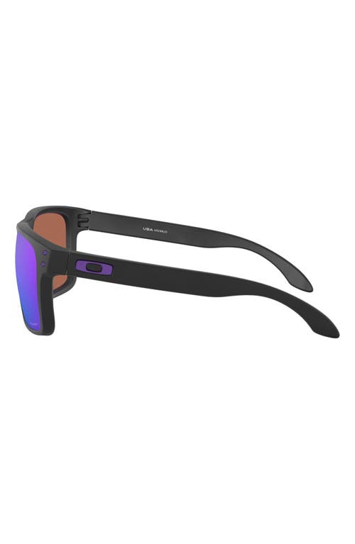 Oakley Holbrook Xl 59mm Polarized Sunglasses In Matte Black/prizm Violet