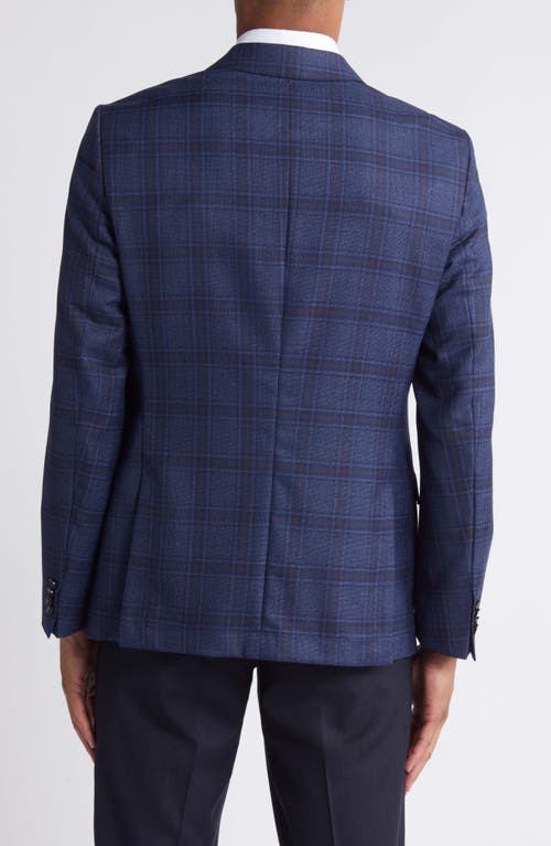 Shop Hugo Boss Boss Hutson Plaid Wool Sport Coat In Navy