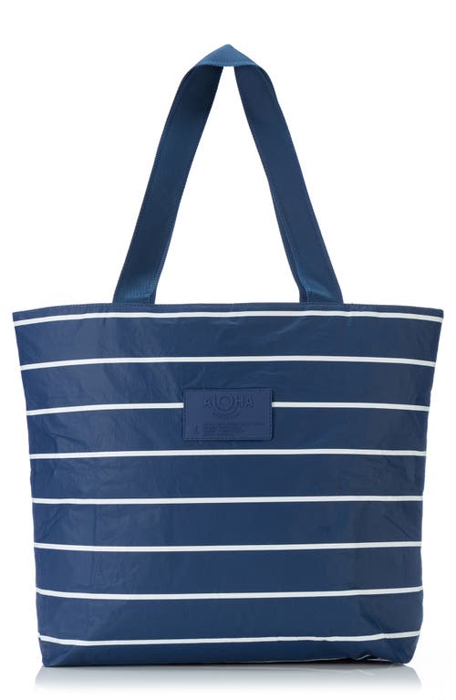 Shop Aloha Collection Water Resistant Tyvek® Tote In White/navy