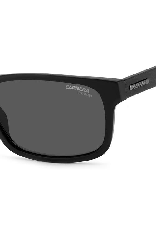 Shop Carrera Eyewear 57mm Rectangular Sunglasses In Black