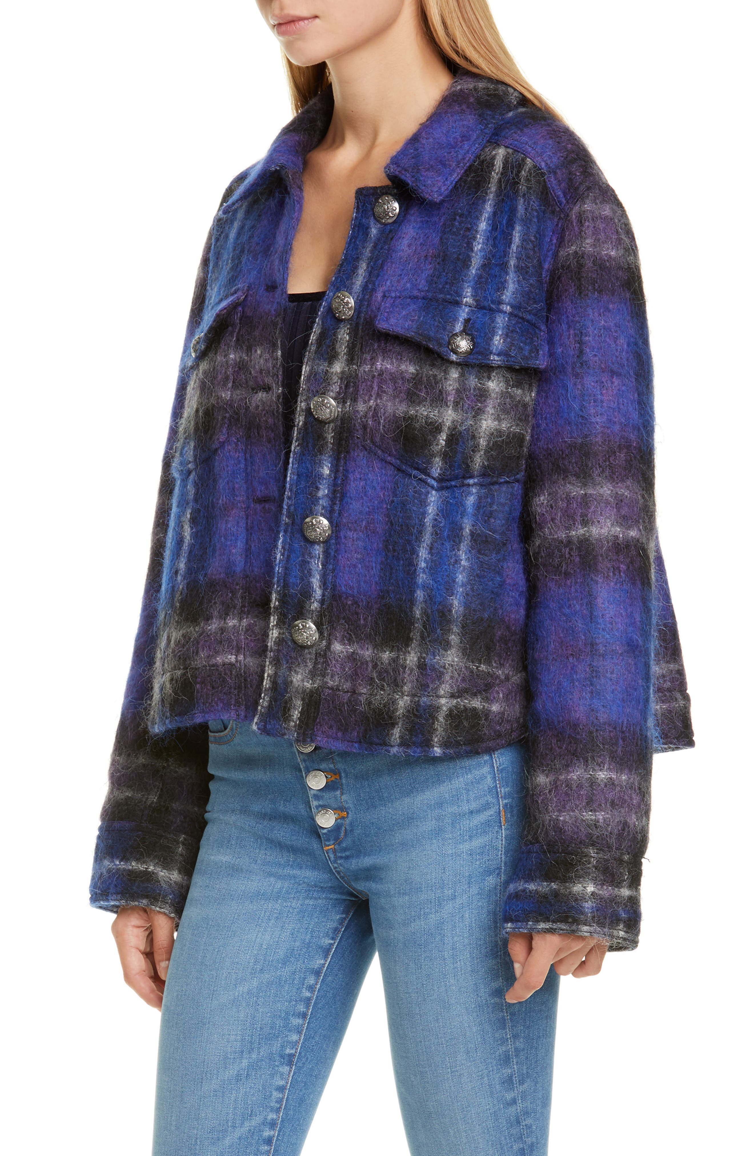Veronica Beard Coats Emmons Plaid Crop Jacket