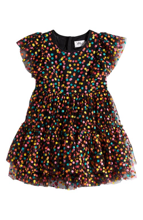 Lola & the Boys Kids' Funfetti Surprise Dress in Black at Nordstrom, Size 2T