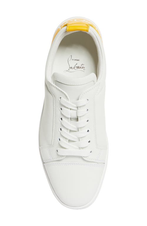 Shop Christian Louboutin Fun Louis Sneaker In White/pollen