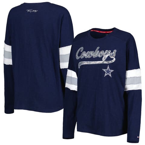 Outerstuff Youth Heather Charcoal/Heather Royal Brooklyn Dodgers  Cooperstown Collection Raglan Tri-Blend Long Sleeve T-Shirt