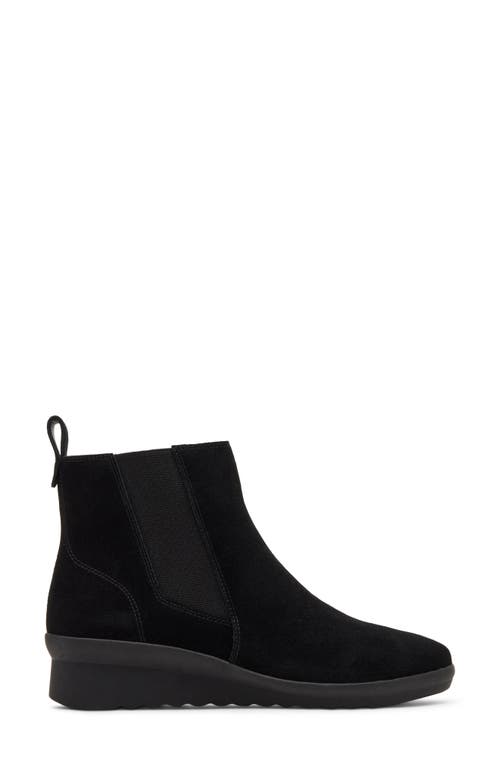 Shop Blondo Stringer Waterproof Wedge Bootie In Black Suede