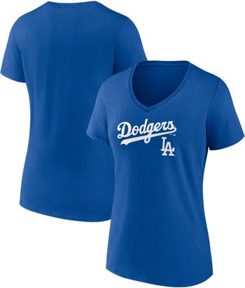 Fanatics Branded Heather Charcoal Los Angeles Dodgers League Leader V-Neck T-Shirt