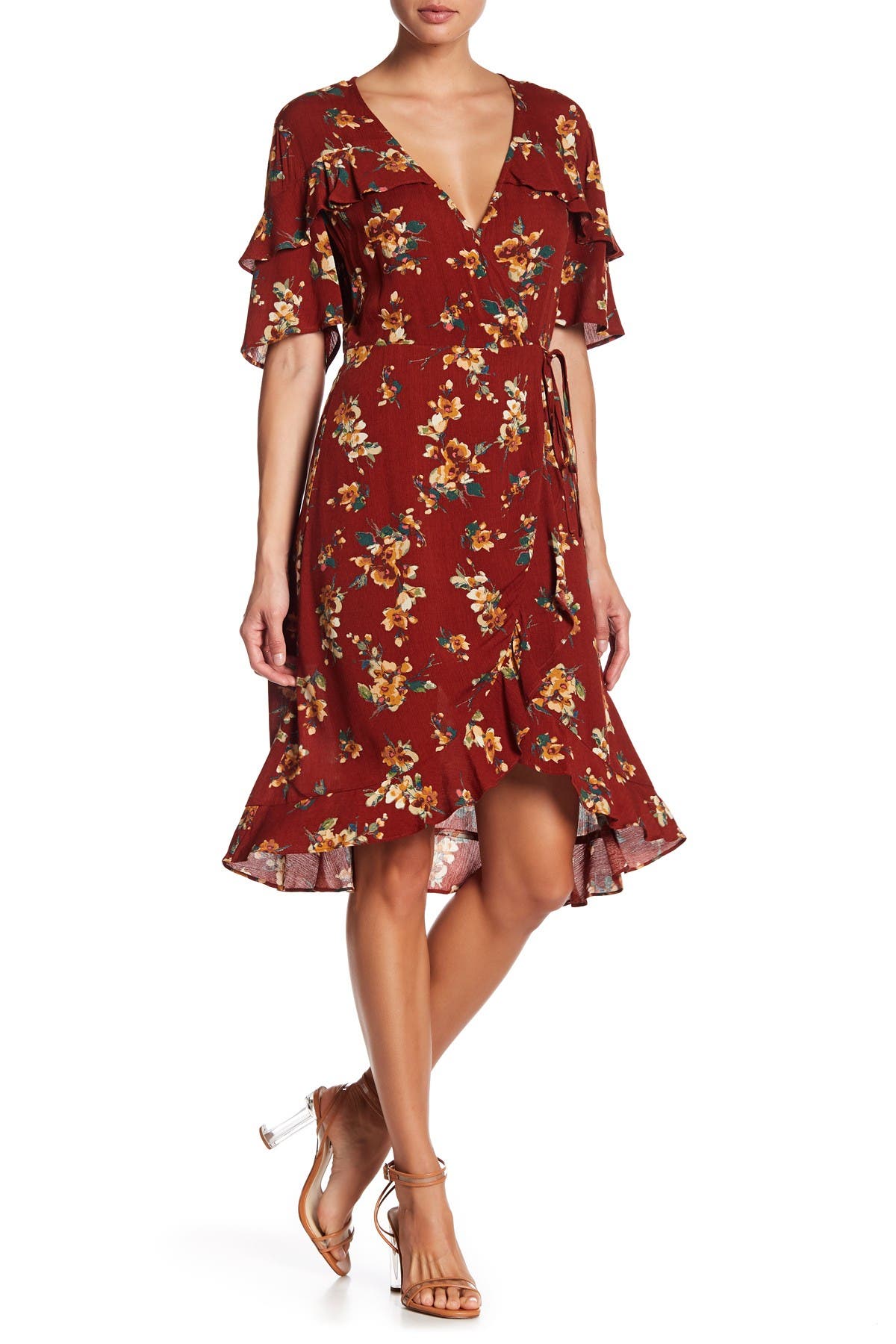 nordstrom floral wrap dress